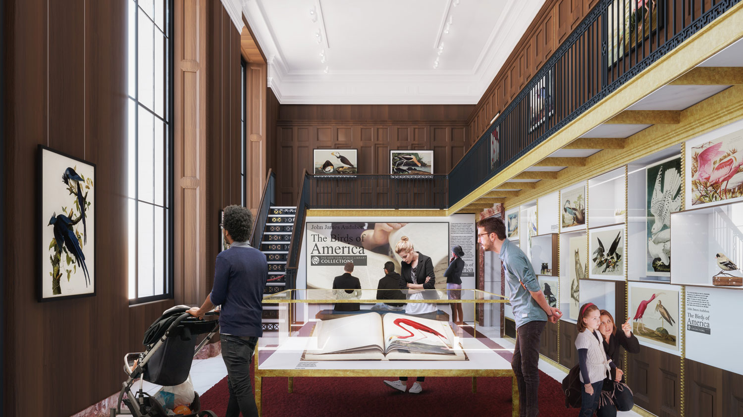 A rendering of a new exhibition space