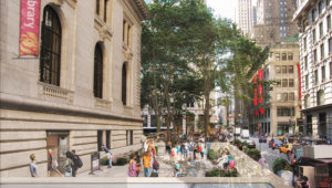 Proposed updates to the Stephen A. Schwarzman Building include a new entrance on 40th Street.